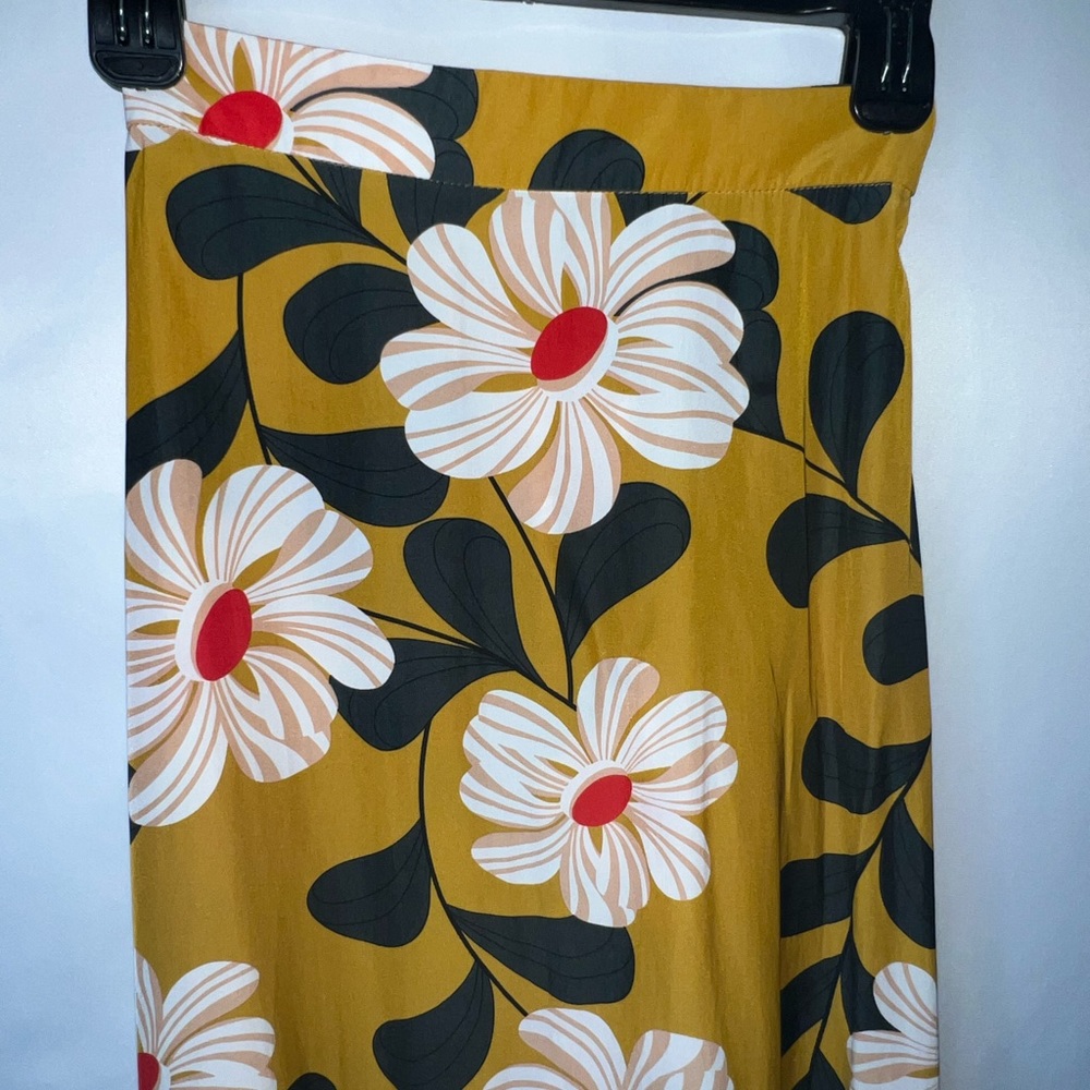 Eva Franco Floral Asymmetrical Midi Skirt size 0
